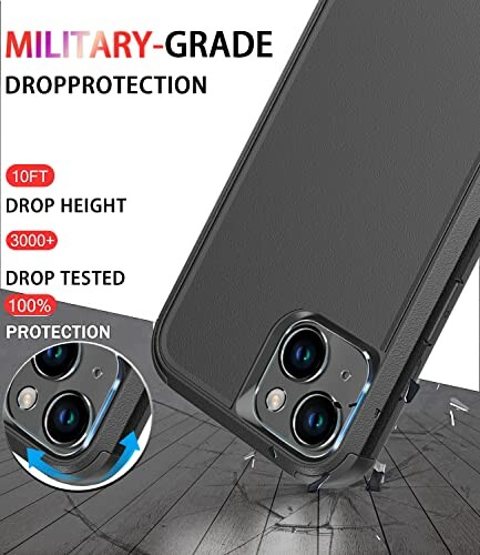 Military-grade phone case with drop protection