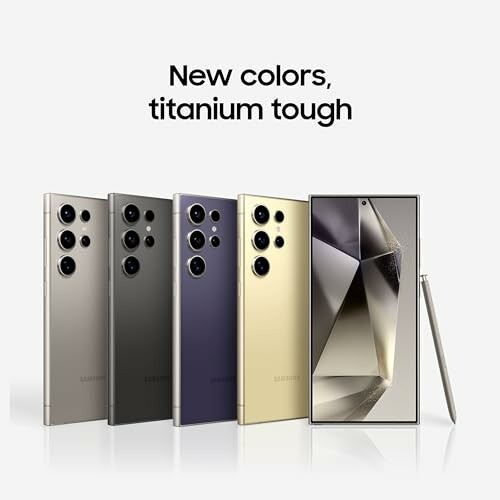 Samsung Galaxy phones in new titanium colors with stylus